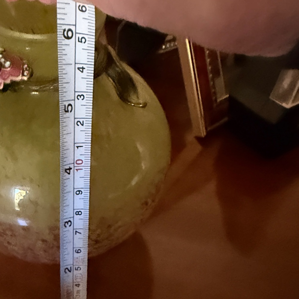 Jay Strongwater Olive Green Vase with Purple Butterfly - Picture 3 of 4